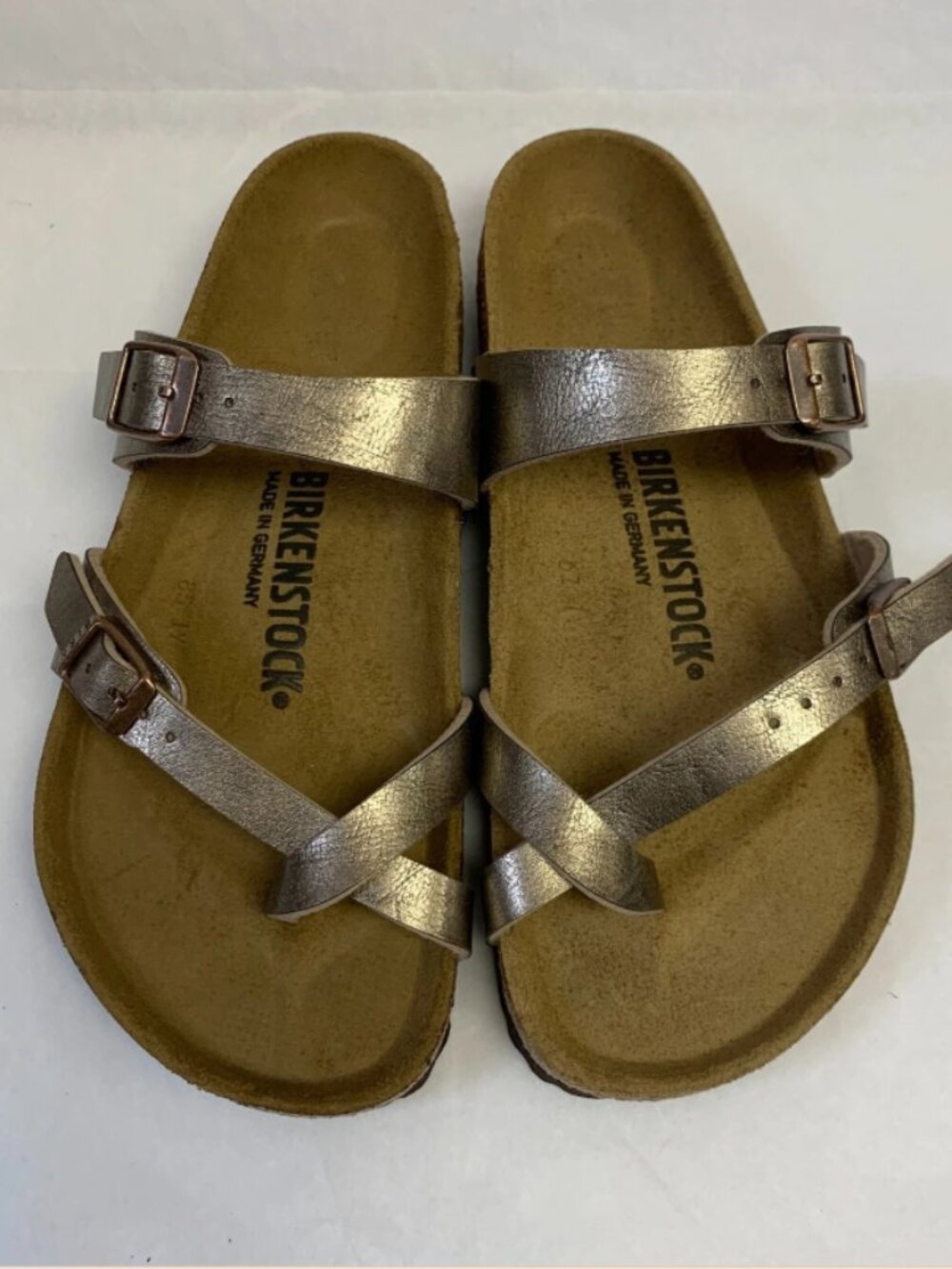 Birkenstock Mayari Graceful Taupe Birko-Flor Regular Width Sandals